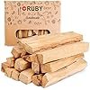RUBY - Palo Santo Incienso Natural XL-120 Gramos 14-18pcs Madera Sagrada 100% Natural de Perú para alejar Las Energías negativas y atraer Las Vibras Positivas (120gr)